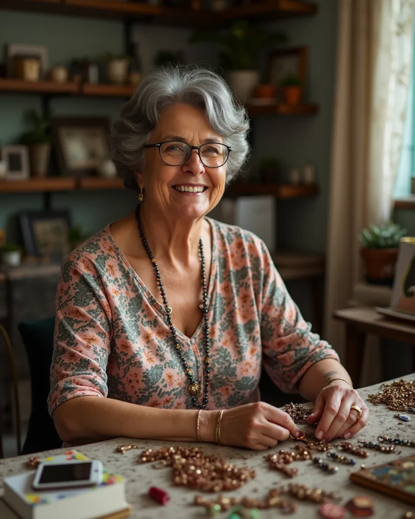 Juana Hernandez, especialista en rosarios artesanales